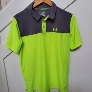 Under Armour boys performance blocked golf athletic polo